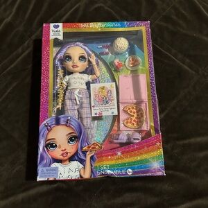 Rainbow High Junior High PJ Party Violet Willow fashion doll playset